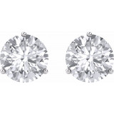 14K White 7.5 mm Round Forever Oneu2122 Moissanite Earrings - 6578260043P photo 2