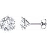 14K White 7.5 mm Round Forever Oneu2122 Moissanite Earrings - 6578260043P photo