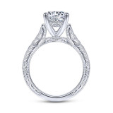 Gabriel & Co. 14k White Gold Victorian Straight Engagement Ring - ER12282R8W44JJ photo 2