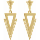 14K Yellow Geometric Dangle Earrings - 8715060001P photo 2