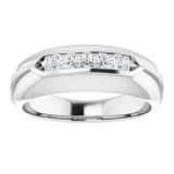 14K White 1/2 CTW Diamond Men's Ring - 98526036P photo 3