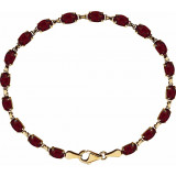 14K Yellow Mozambique Garnet 7.25 Bracelet - 65153960000P photo