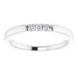 14K White .06 CTW Diamond French-Set Anniversary Band - 124030600P photo 3