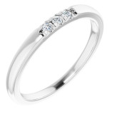 14K White .06 CTW Diamond French-Set Anniversary Band - 124030600P photo