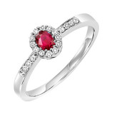 Gems One 14Kt White Gold Diamond (1/6Ctw) & Ruby (1/5 Ctw) Ring - RPT2002R-4WCR photo