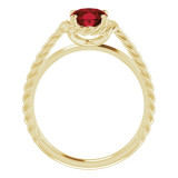 14K Yellow Mozambique Garnet Rope Ring - 7183760005P photo 2