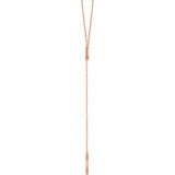 14K Rose Circle & Bar Y 16-18 Necklace - 5172160002P photo 2