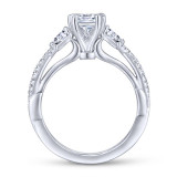 Gabriel & Co. 14k White Gold Contemporary 3 Stone Engagement Ring - ER13900C4W44JJ photo 2