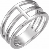 14K White Negative Space Ring - 51673600P photo