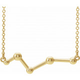 14K Yellow Constellation Bar 18 Necklace - 86901606P photo