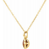 14K Yellow Checkerboard Citrine & .04 CTW Diamond 18 Necklace - 66966101P photo 2