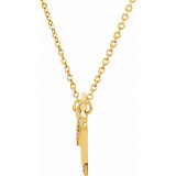 14K Yellow 1/8 CTW Diamond Freeform Bar 18 Necklace - 862926001P photo 2