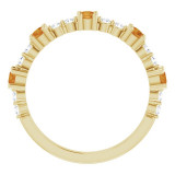 14K Yellow Citrine & 1/5 CTW Diamond Ring - 72051632P photo 2