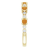 14K Yellow Citrine & 1/5 CTW Diamond Ring - 72051632P photo 4