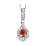 Gems One 14Kt White Gold Diamond (1/10Ctw) & Ruby (1/6 Ctw) Pendant - FP4015-4WCR photo