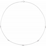 14K White 1/2 CTW Diamond 5-Station 18 Necklace - 6857760011P photo 2