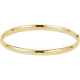 14K Yellow 4.75 mm Hinged Bangle Bracelet - BRC181240490P photo