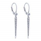 Gabriel & Co. 14k White Gold Kaslique Diamond Drop Earrings - EG12457W45JJ photo 2