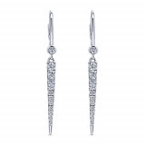 Gabriel & Co. 14k White Gold Kaslique Diamond Drop Earrings - EG12457W45JJ photo