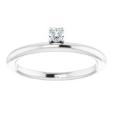 14K White 1/10 CT Diamond Stackable Ring - 123286600P photo 3