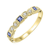 Gems One 10Kt Yellow Gold Diamond (1/12Ctw) & Sapphire (1/5 Ctw) Ring - FR1029-1YD photo