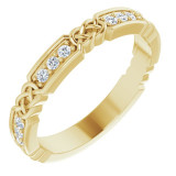 14K Yellow 1/6 CTW Diamond Celtic-Inspired Anniversary Band - 124221601P photo