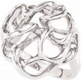 14K White Freeform Ring - 535413613P photo