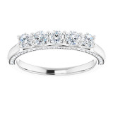 14K White 5/8 CTW Diamond Anniversary Band - 1234766008P photo 3