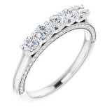 14K White 5/8 CTW Diamond Anniversary Band - 1234766008P photo