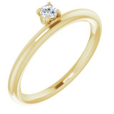 14K Yellow 1/10 CT Diamond Stackable Ring - 123286601P photo