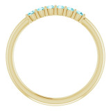 14K Yellow Blue Zircon Stackable Ring - 123288645P photo 2