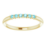 14K Yellow Blue Zircon Stackable Ring - 123288645P photo 3