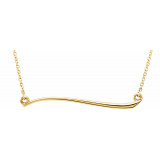 14K Yellow Freeform Bar 17.44 Necklace - 86298102P photo