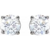 14K White 1/2 CTW Diamond Earrings - 187470200P photo 2