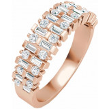 14K Rose 3/4 CTW Diamond Anniversary Band - 653559602P photo