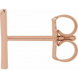 14K Rose Single Initial V Earring - 86800229P photo 3