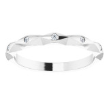 14K White .08 CTW Diamond Stackable Anniversary Band - 123949600P photo 3