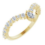 14K Yellow 1/2 CTW Diamond V Ring - 123931601P photo