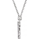 14K White Initial D 1/8 CTW Diamond 16 Necklace - 67311103P photo 2