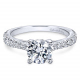 Gabriel & Co. 14k White Gold Contemporary Straight Engagement Ring - ER12292R4W44JJ photo