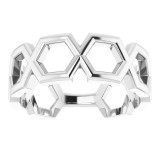 14K White Geometric Ring - 51665101P photo 3