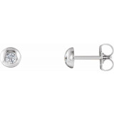 Platinum 1/8 CTW Diamond Domed Stud Earrings - 86687603P photo