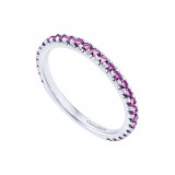 Gabriel & Co. 14k White Gold Amethyst Stackable Birthstone Ring photo 3