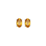 Gems One 14Kt White Gold Citrine (1 Ctw) Earring - ECO64-4W photo