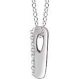 14K White .05 CTW Diamond Bar 16-18 Necklace - 65221860002P photo 2
