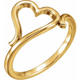 14K Yellow Heart Ring - 51573102P photo