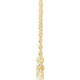14K Yellow 1/8 CTW Diamond French-Set Bar 16 Necklace - 86969701P photo 2