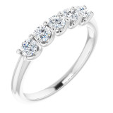 14K White 1/2 CTW Diamond Anniversary Band - 1233896012P photo