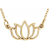 18K Yellow Vermeil Tiny Poshu00ae Lotus 16-18 Necklace - 857931005P photo