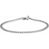 14K White 7/8 CTW Diamond Line 7 1/4 Bracelet - 6741060001P photo